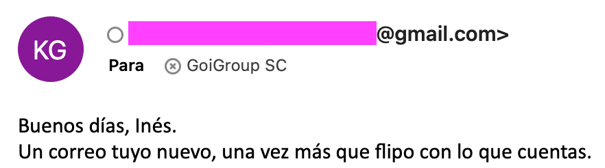 Testimonio de seguidor del newsletter de GoiGroup sobre el documental del dolor