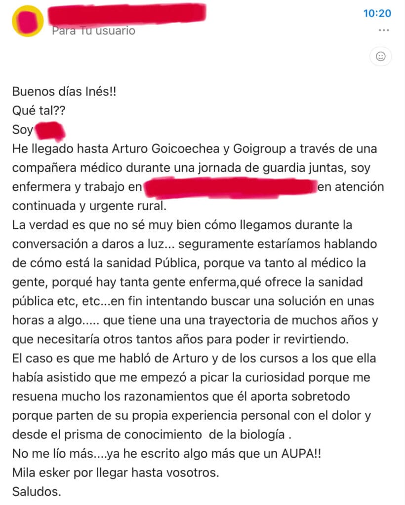 Testimonio enfermera