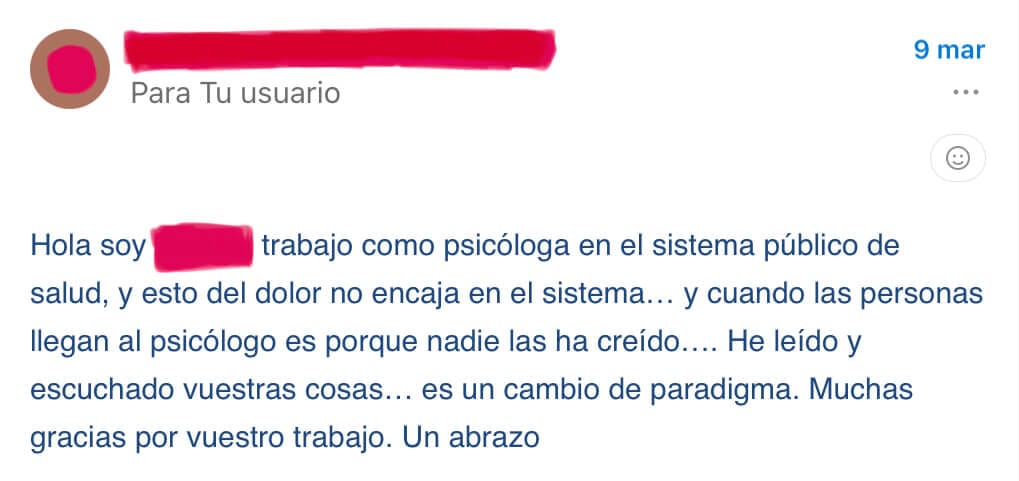 Testimonio psicóloga