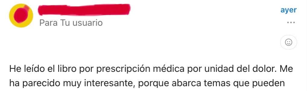 Testimonio prescripción médica